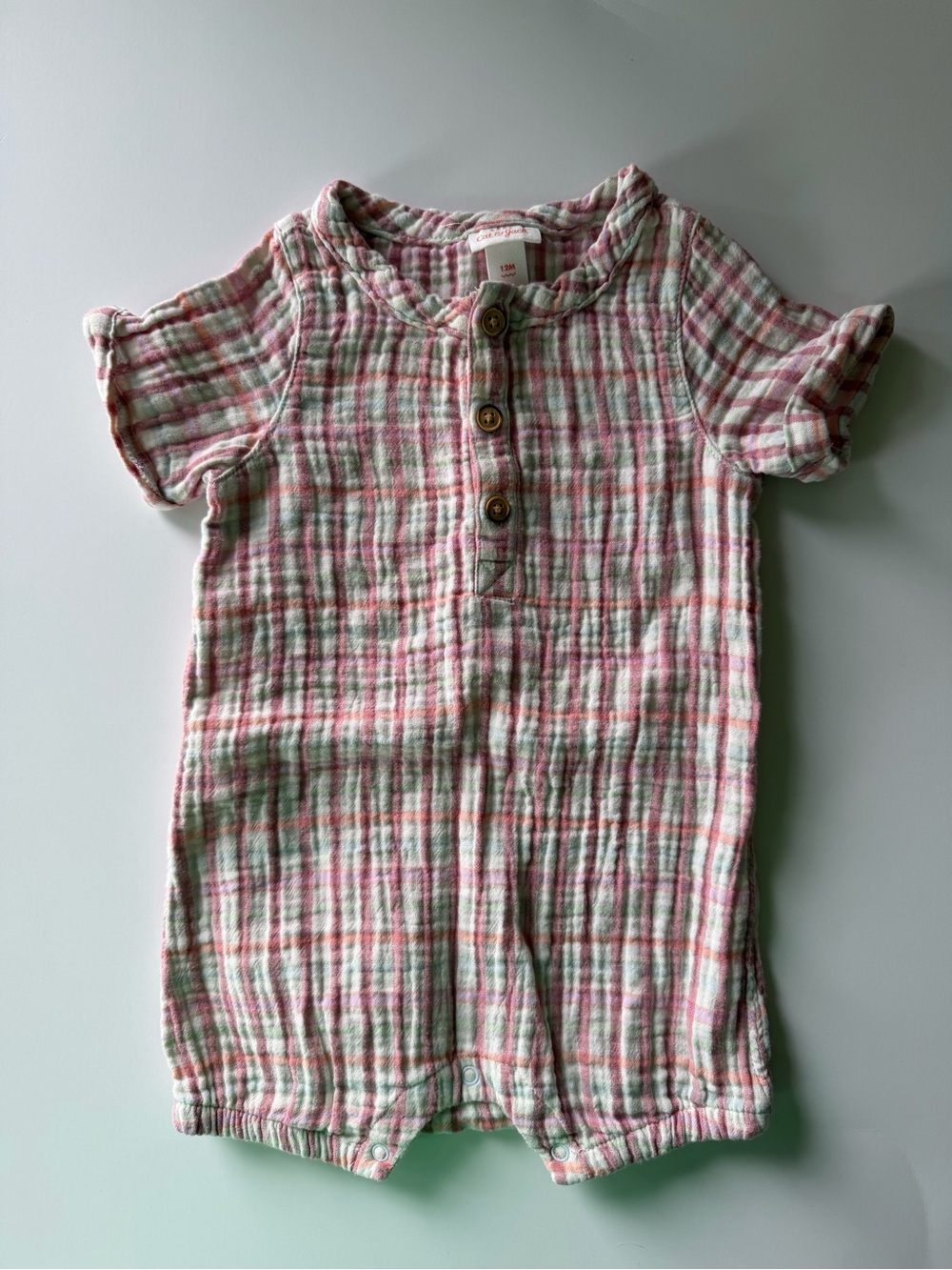 Cat & Jack Cotton Muslin Short-Sleeve Romper
